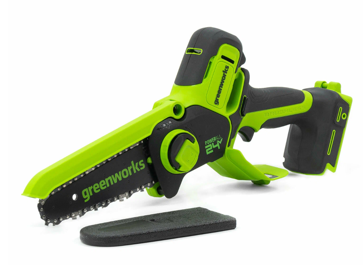 Цепная мини пила аккумуляторная Greenworks GD24CSMNX 24 В 15см